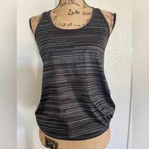 Black and gray striped tank top. Champion C9, size small